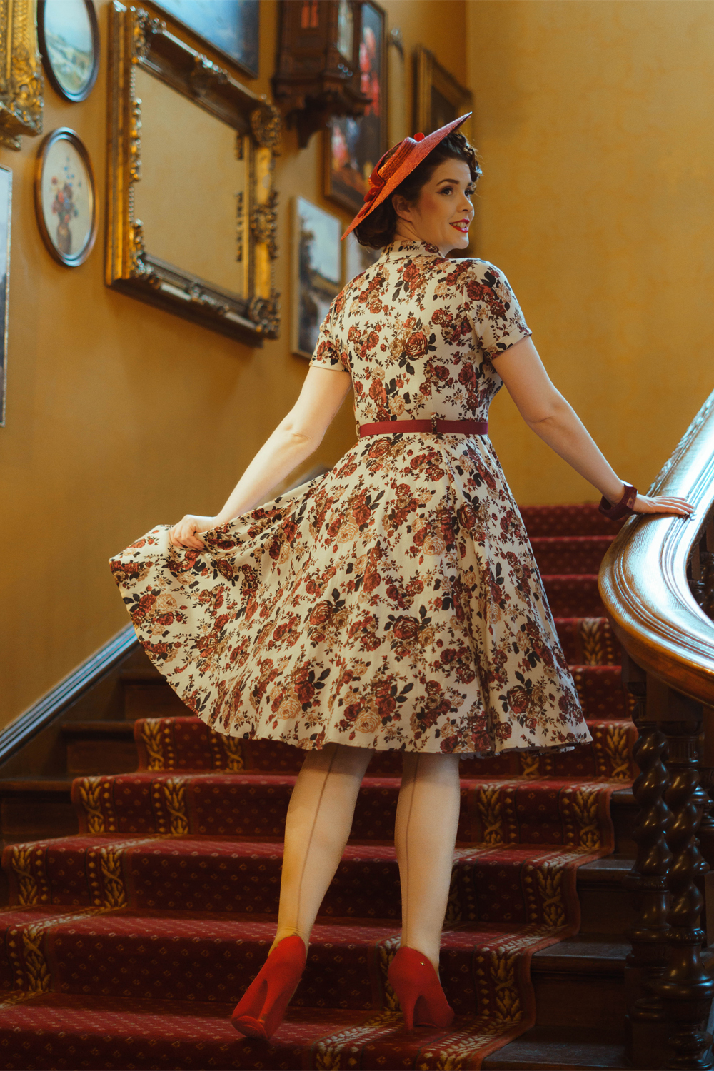 Autumn Rose Swing Dress